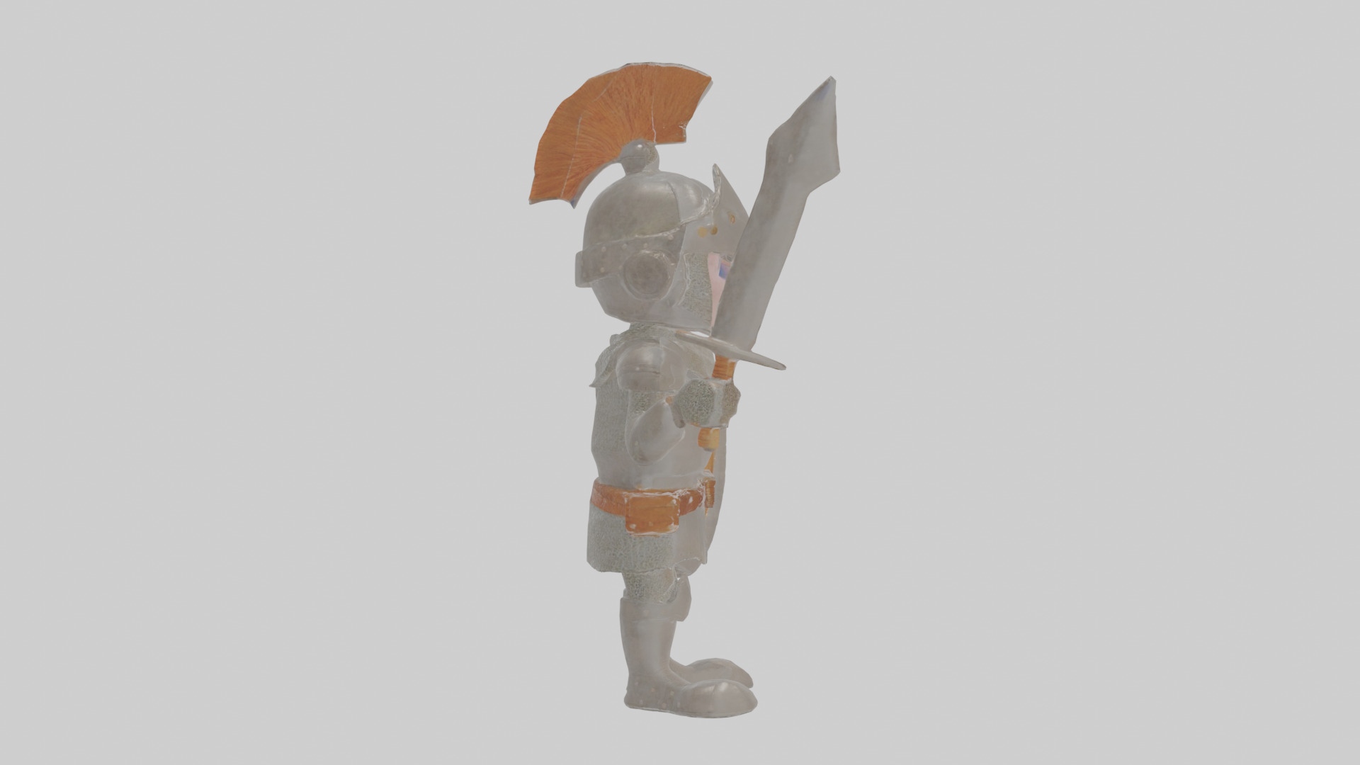 Cartoon Knight Low-poly 3D model_19