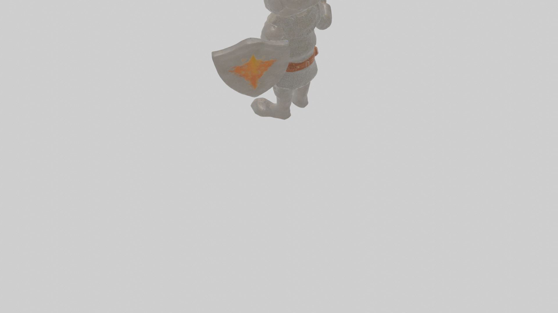 Cartoon Knight Low-poly 3D model_4