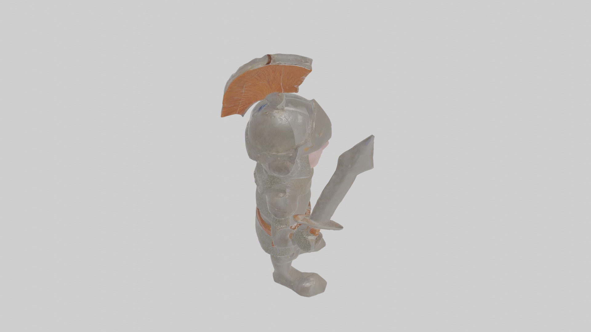 Cartoon Knight Low-poly 3D model_28