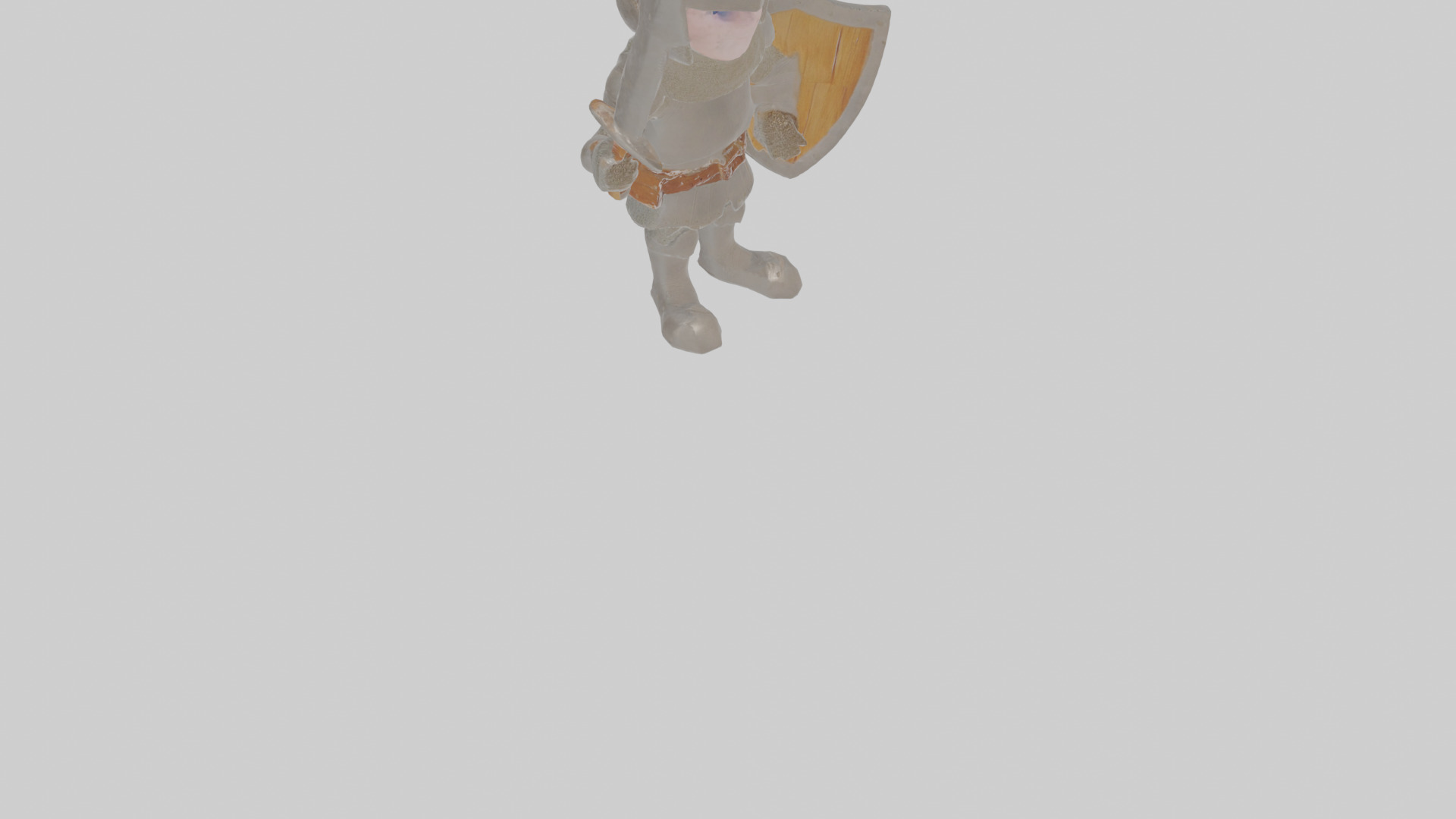 Cartoon Knight Low-poly 3D model_8