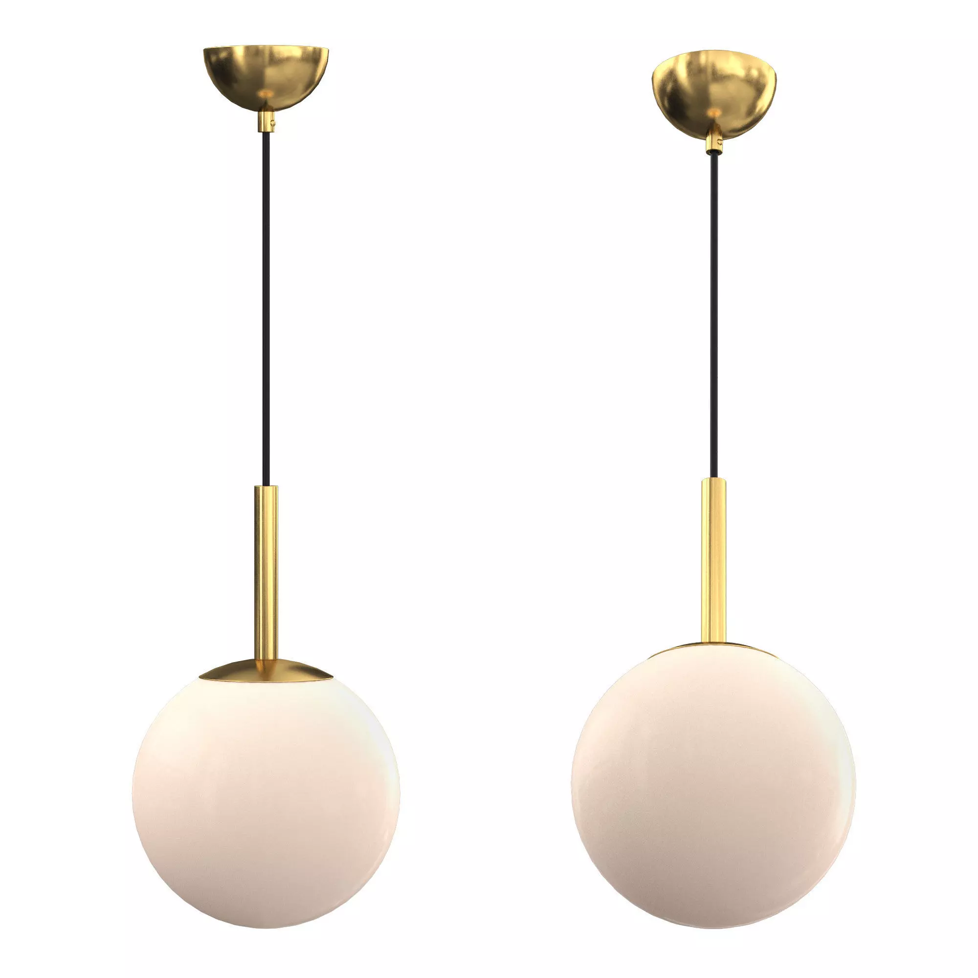 Telbix Bally Small Opal Pendant Light 3D model_0