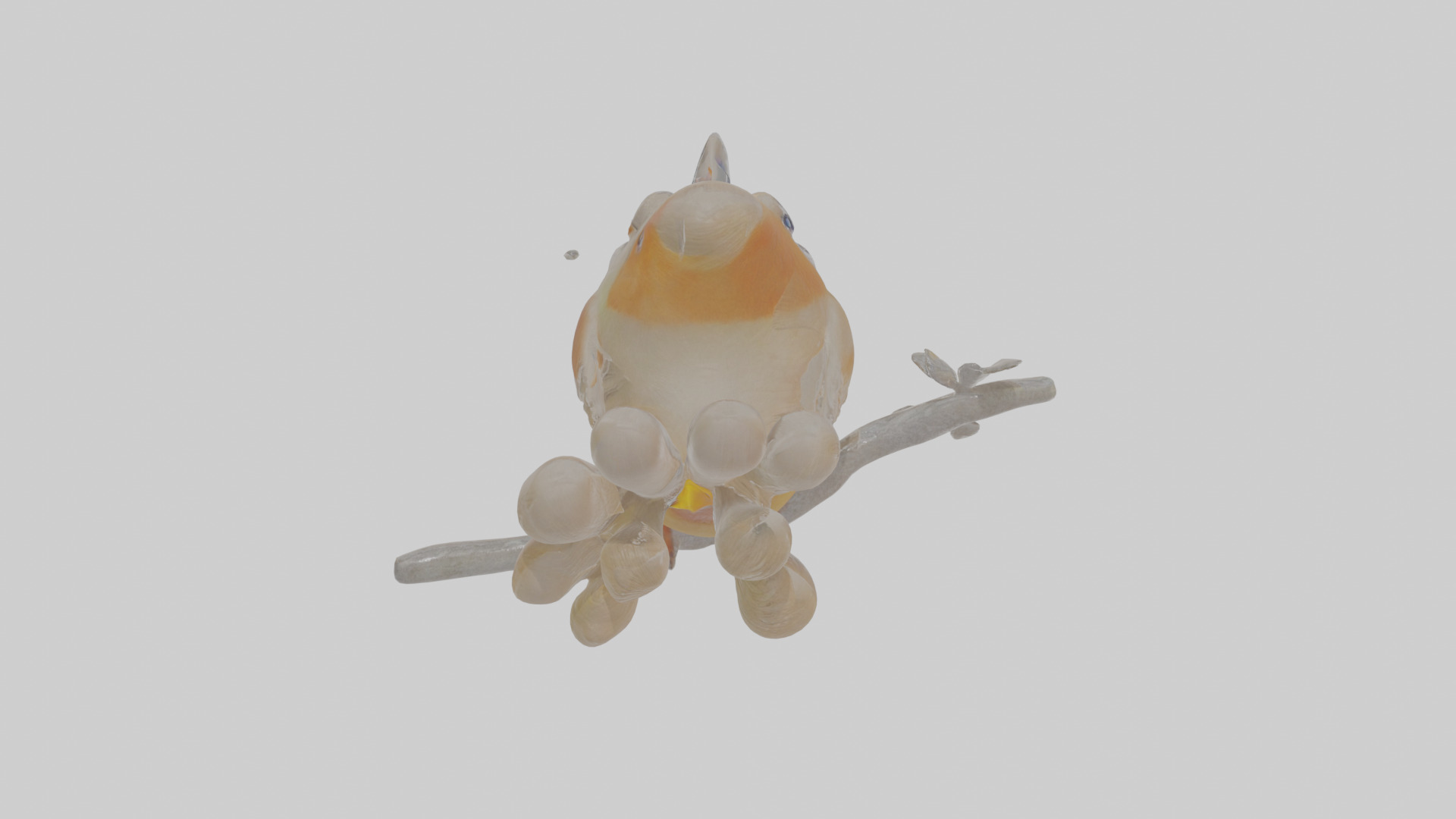 Cartoon Laughingthrush Low-poly 3D model_23