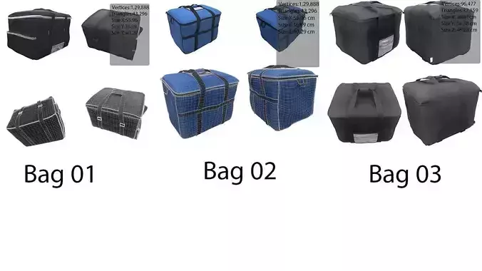 Combo - collection of Insulated Cooler bag 3d model