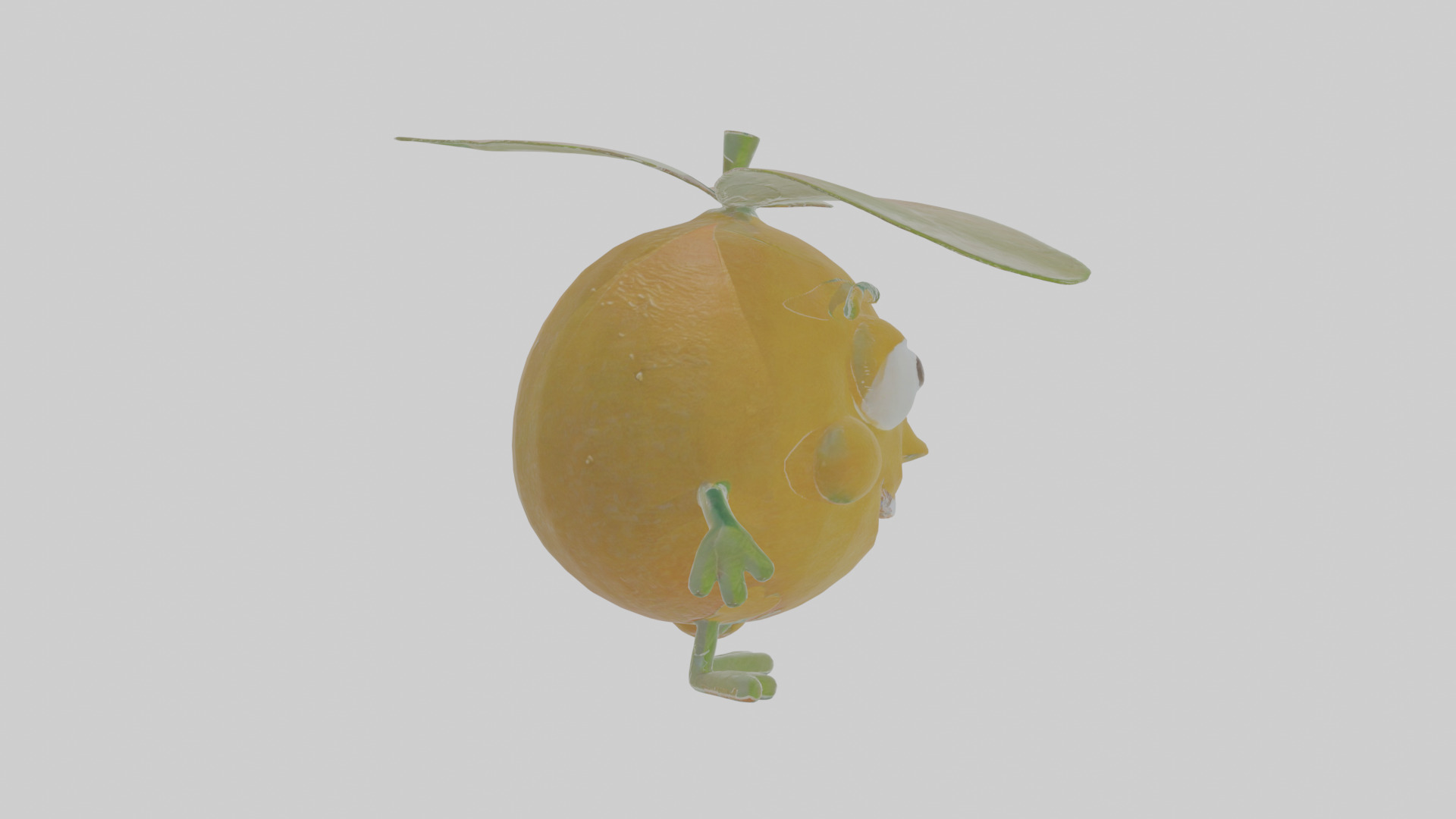 Cartoon Lemon Low-poly 3D model_19