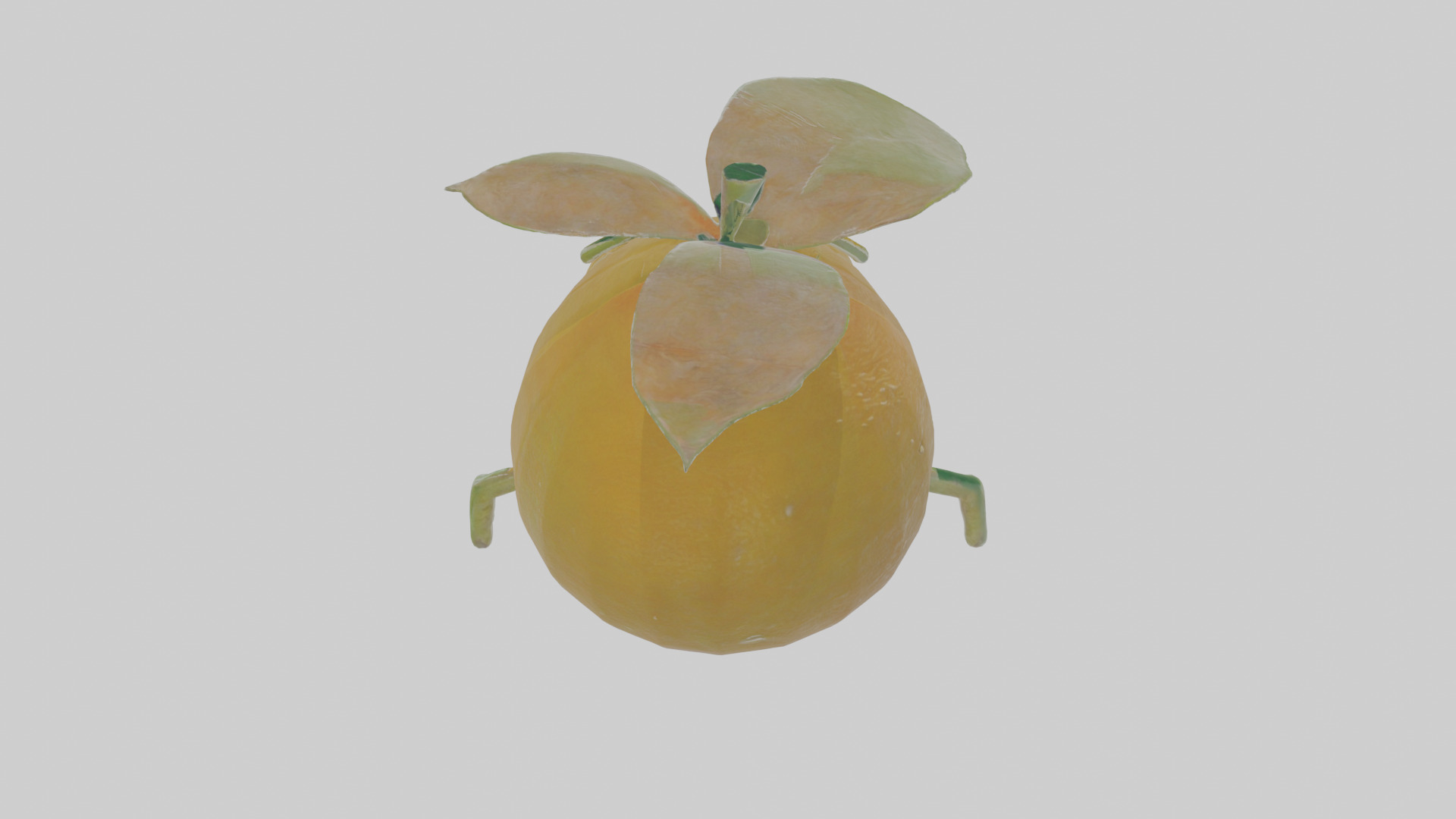 Cartoon Lemon Low-poly 3D model_23