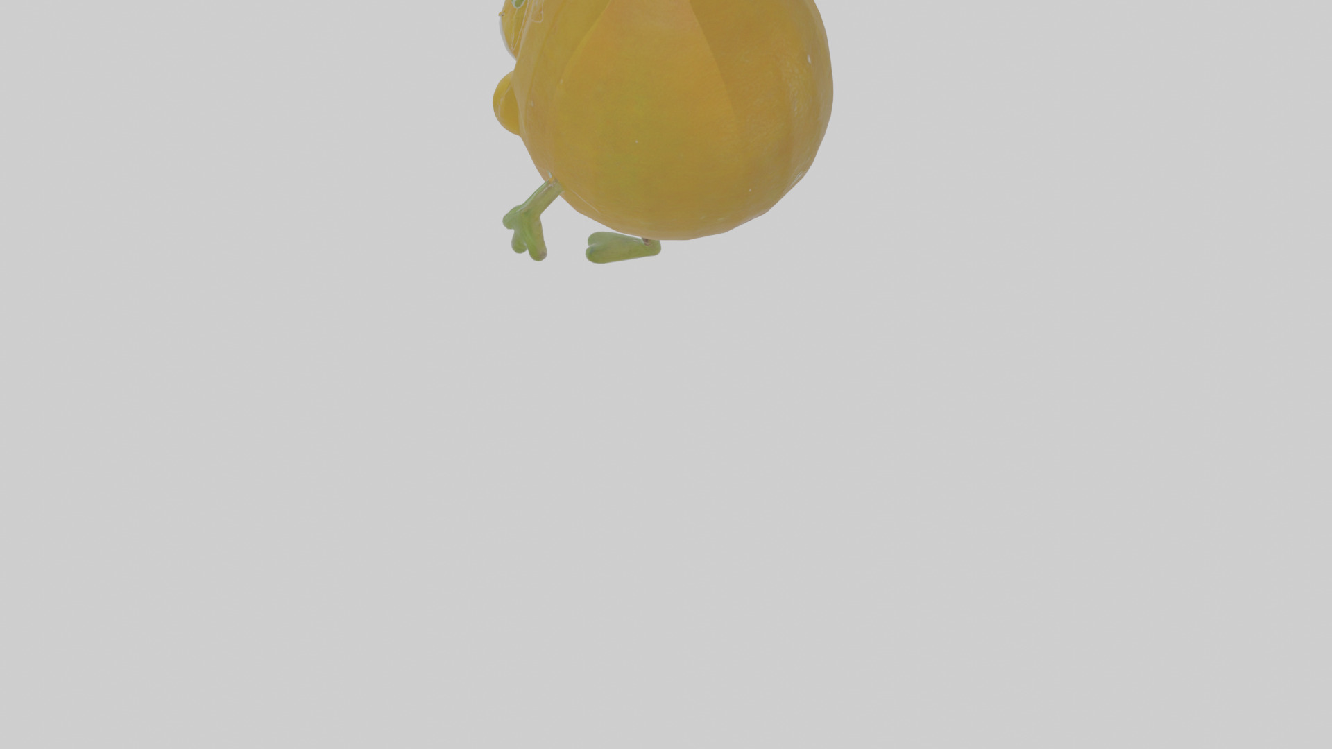 Cartoon Lemon Low-poly 3D model_4