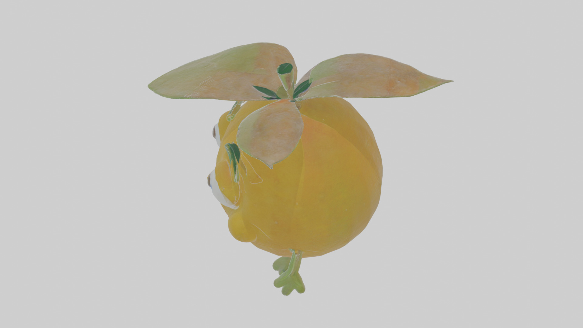 Cartoon Lemon Low-poly 3D model_26