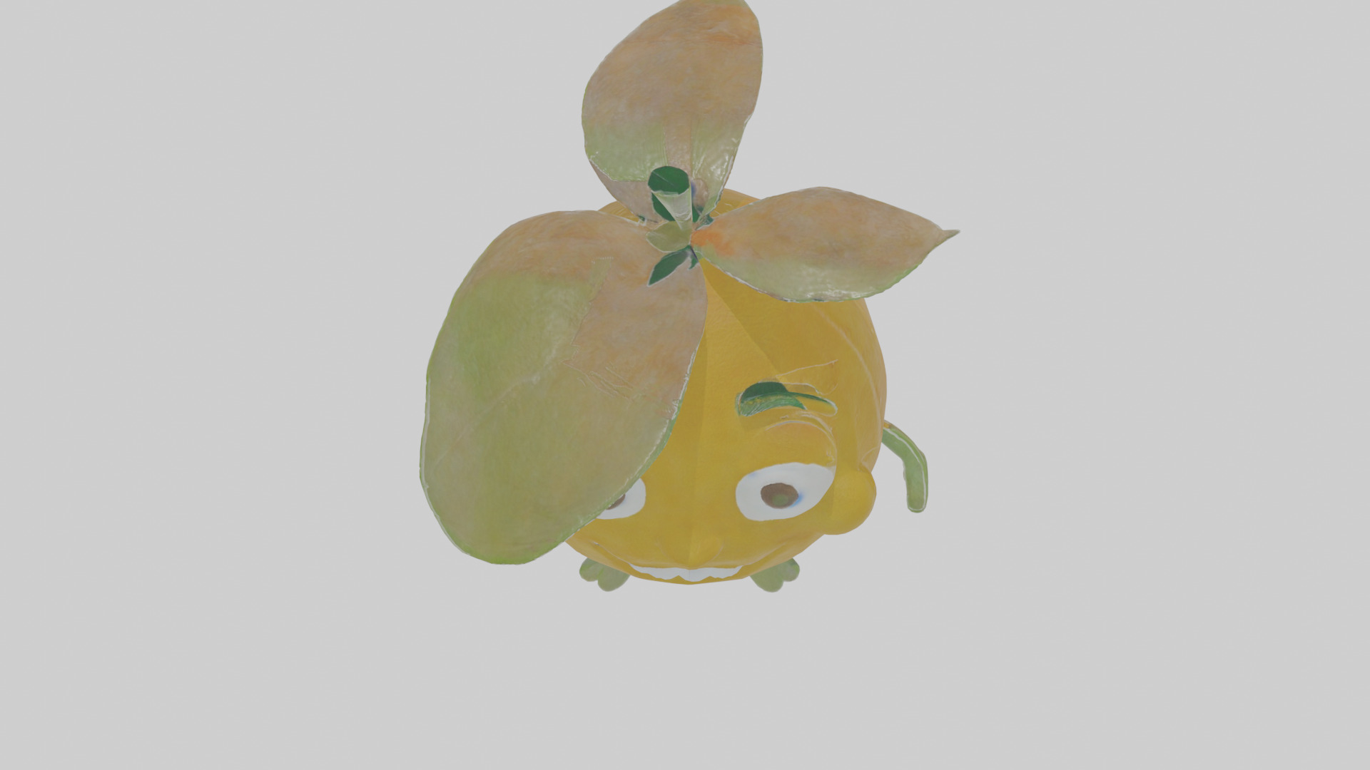 Cartoon Lemon Low-poly 3D model_24
