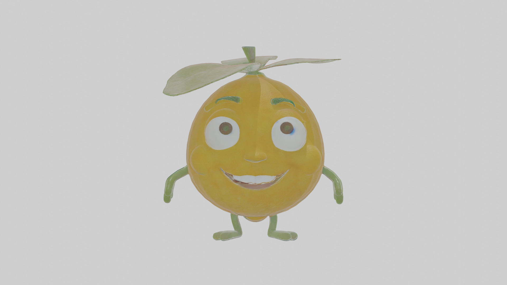 Cartoon Lemon Low-poly 3D model_13