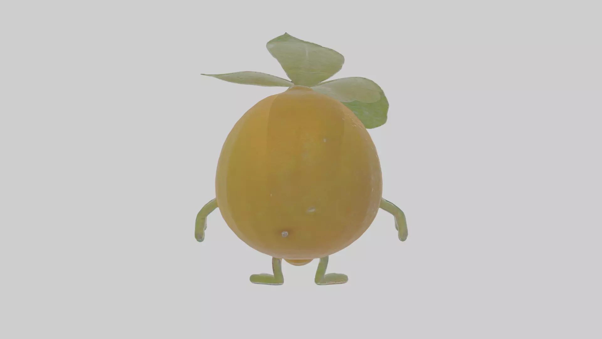 Cartoon Lemon Low-poly 3D model_0