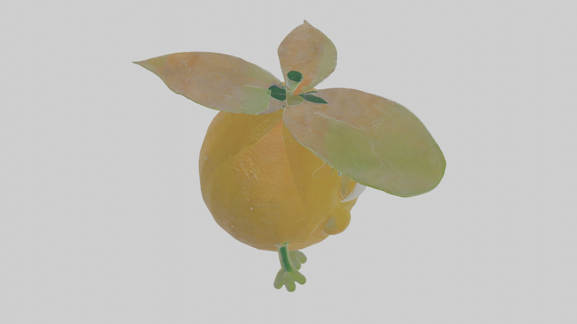 Cartoon Lemon Low-poly 3D model_27
