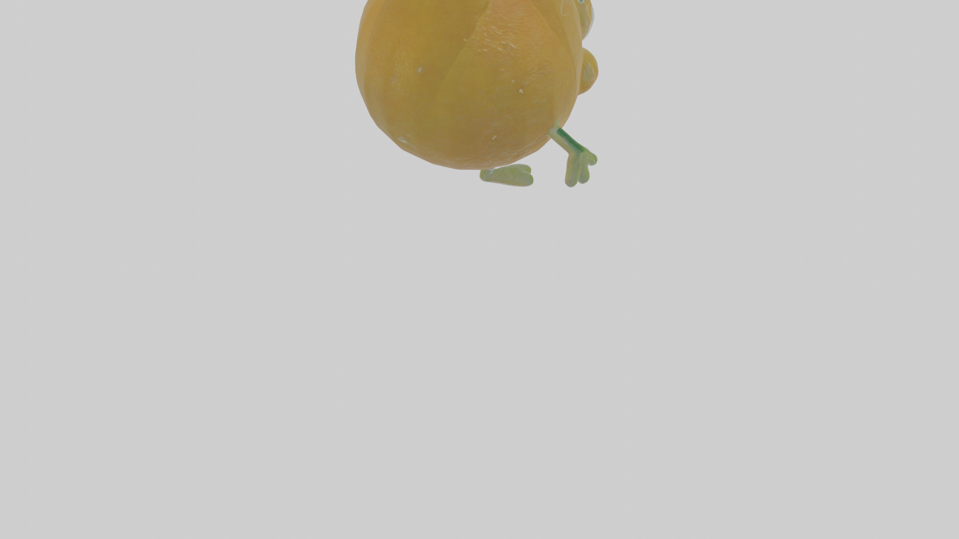 Cartoon Lemon Low-poly 3D model_6