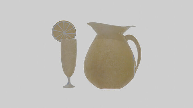 Cartoon Lemonade Low-poly 3D model