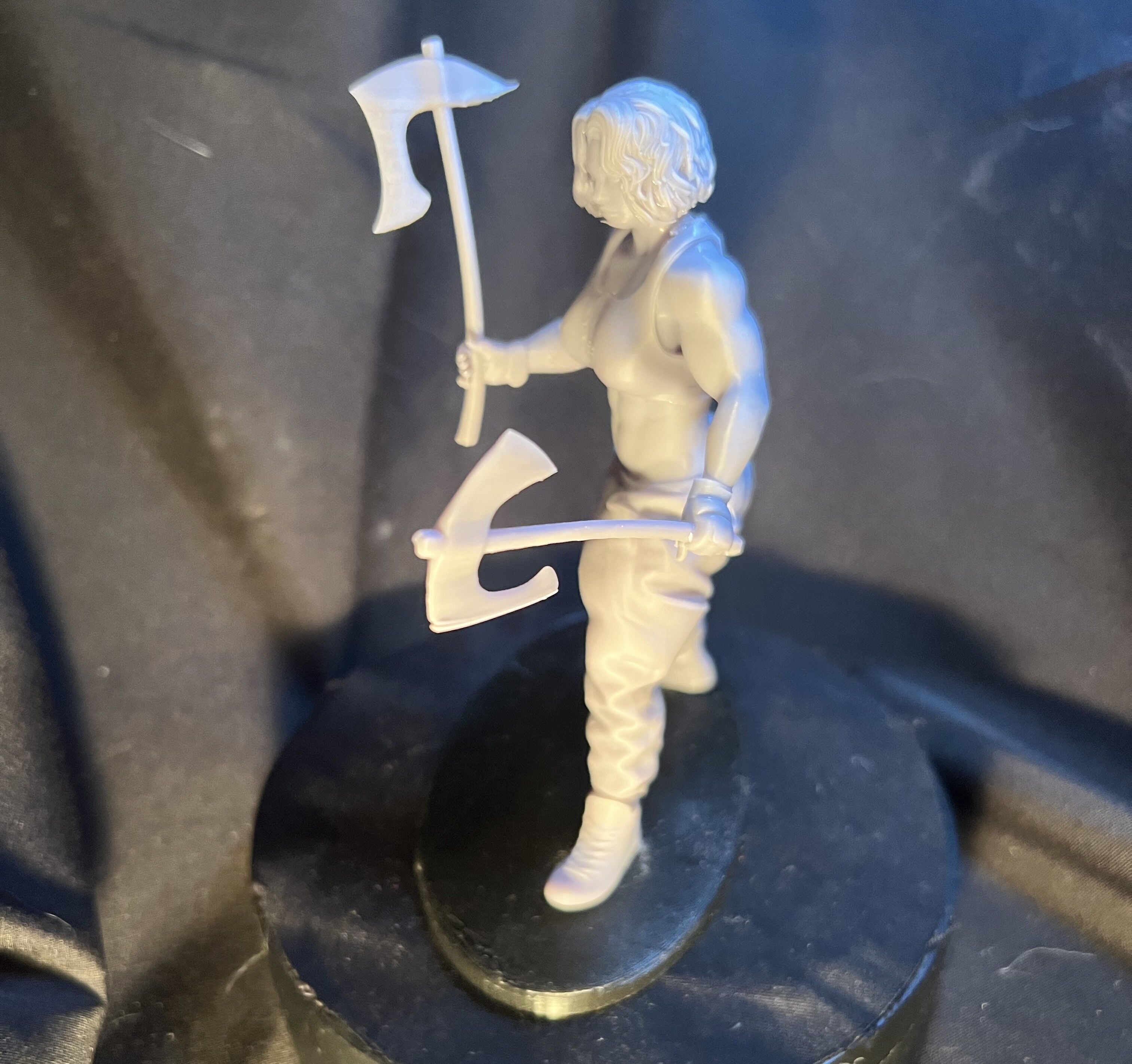 Muscular Axe Girl  3D print model_7
