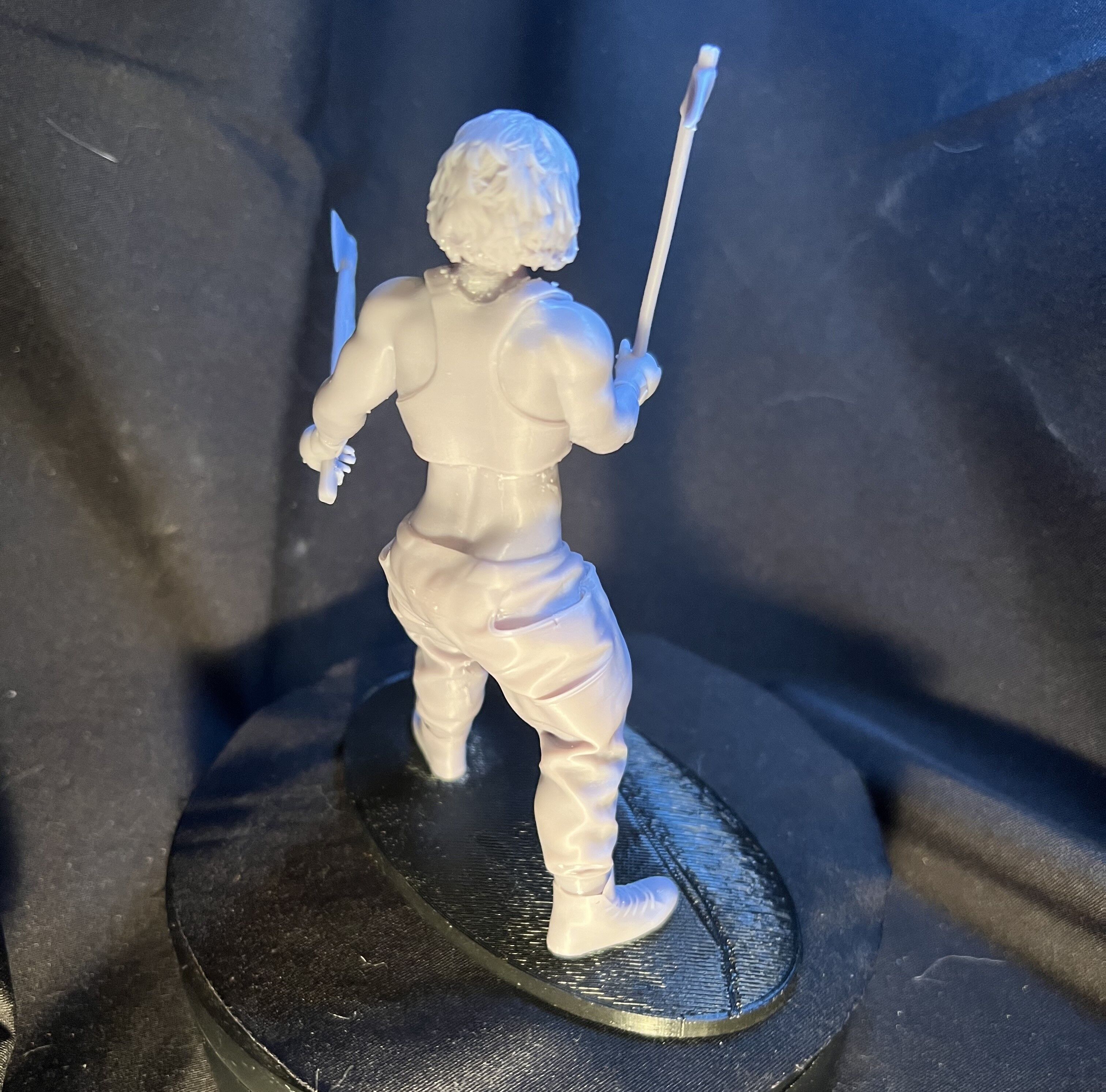 Muscular Axe Girl  3D print model_2