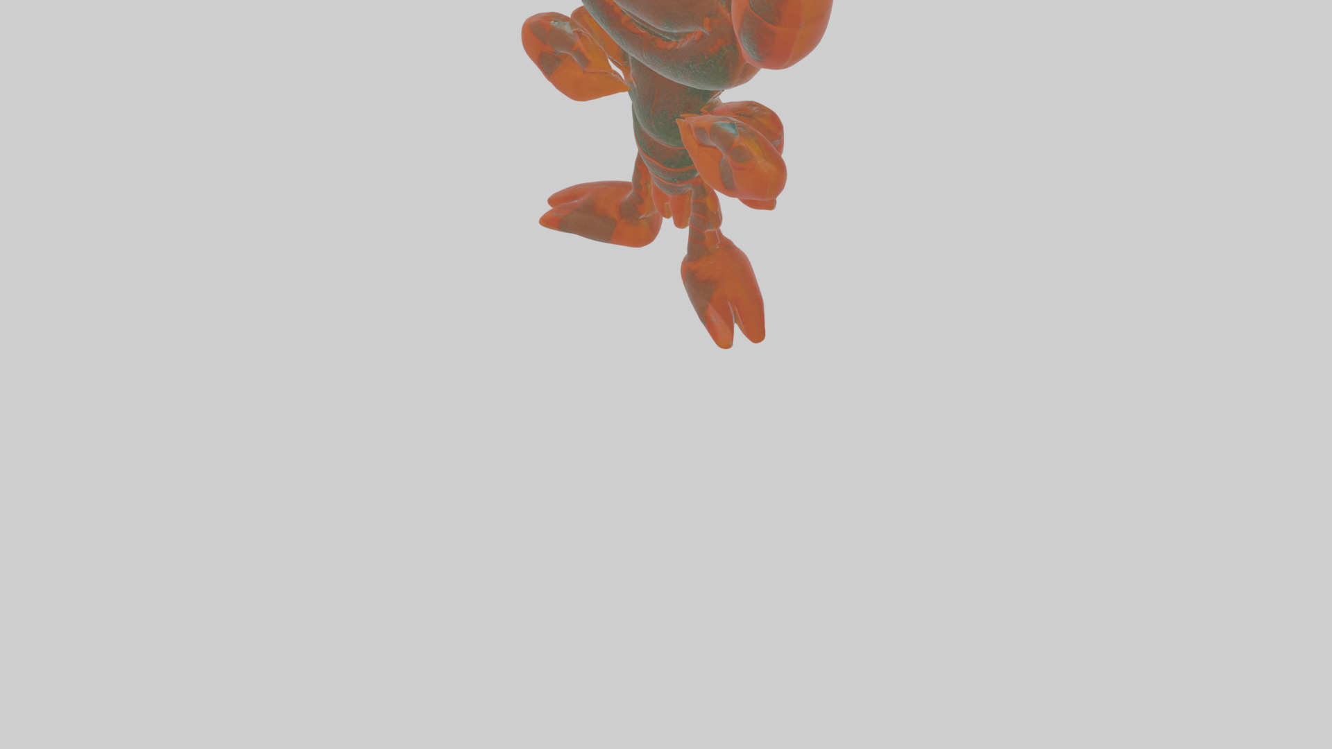 Cartoon Lobster Low-poly 3D model_7