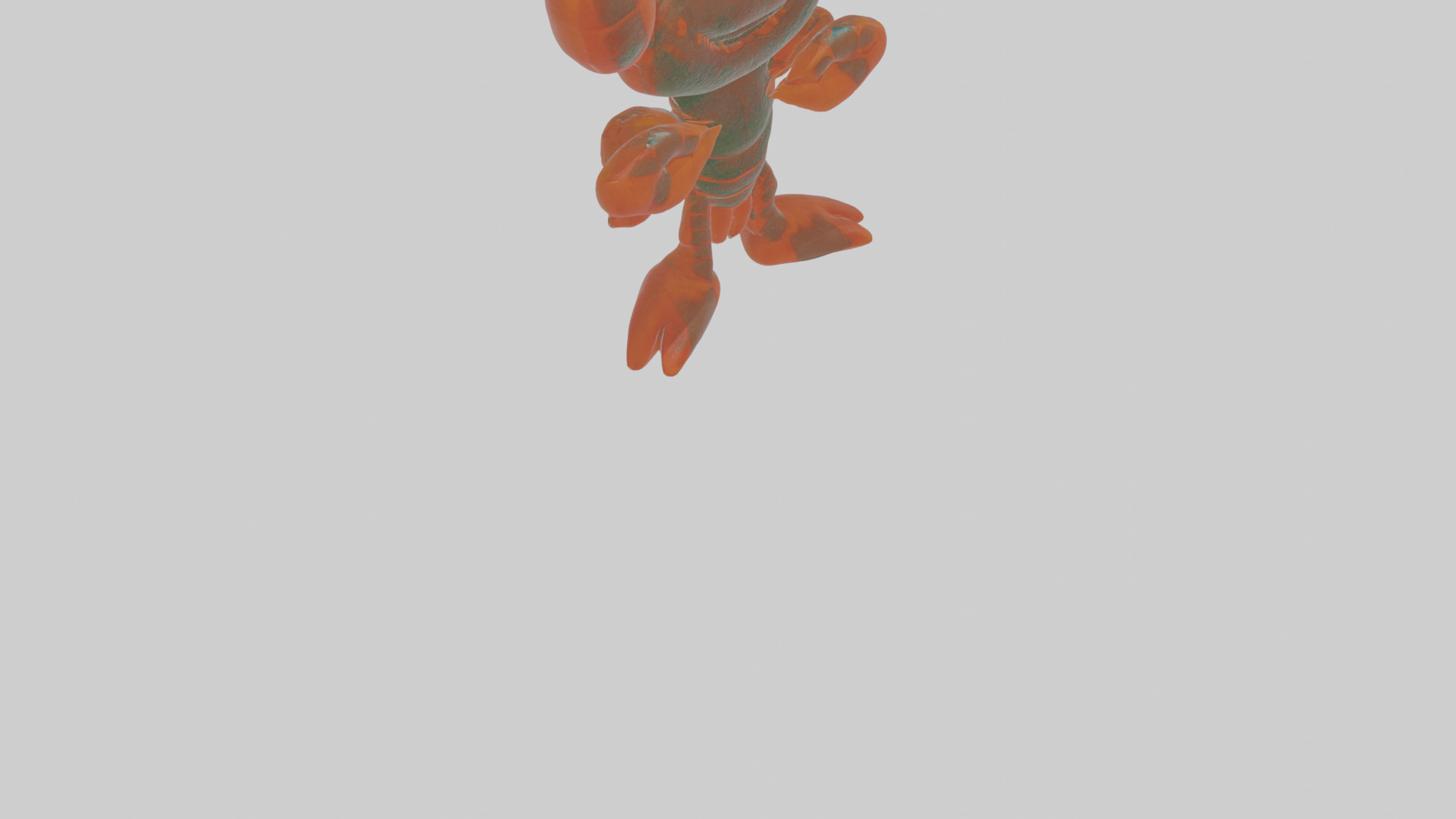 Cartoon Lobster Low-poly 3D model_8