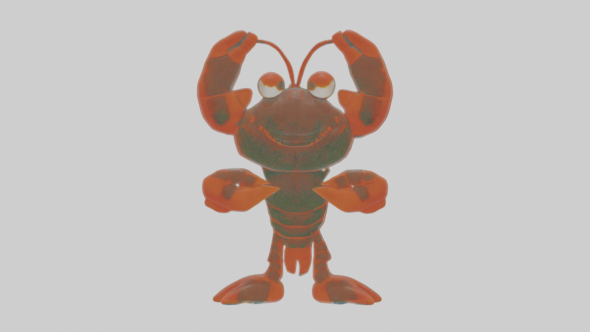 Cartoon Lobster Low-poly 3D model_13