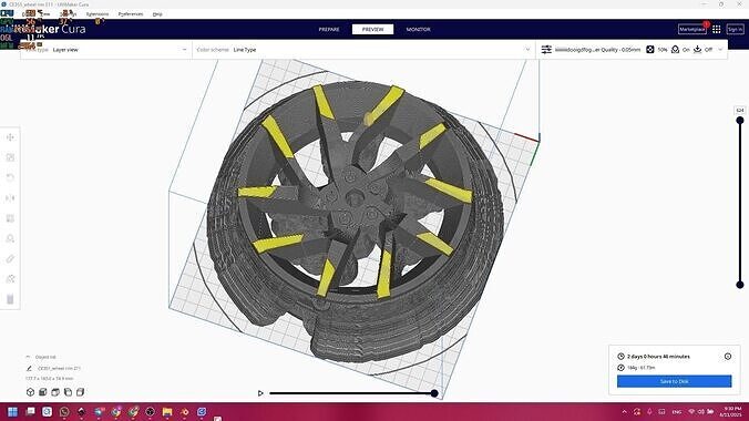 wheel rim 211 stl 3D print model