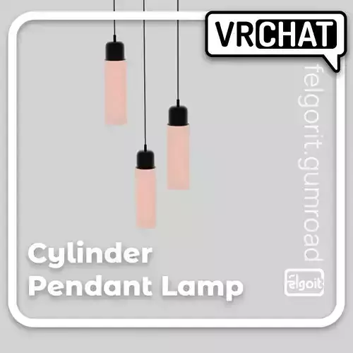 Cylinder Pendant Lamp 3D Model Low-poly 3D model