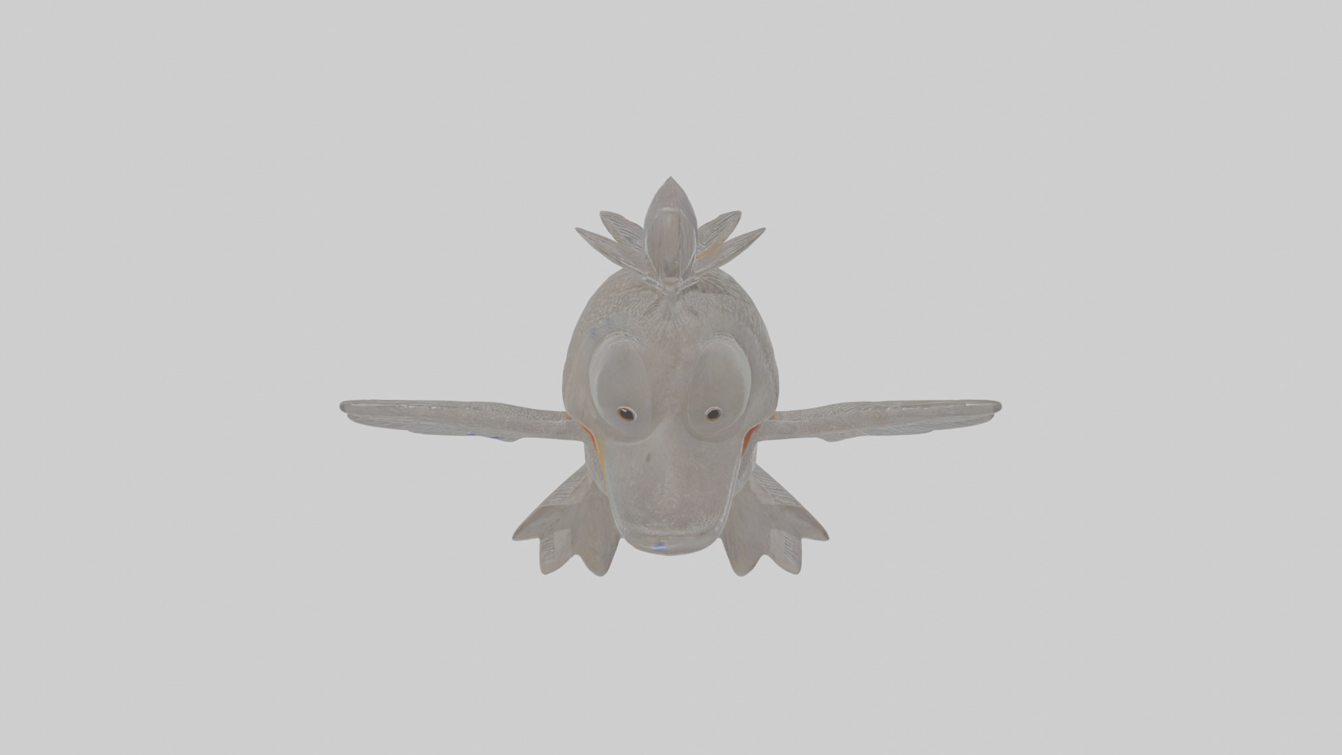 Cartoon Loon Low-poly 3D model_25