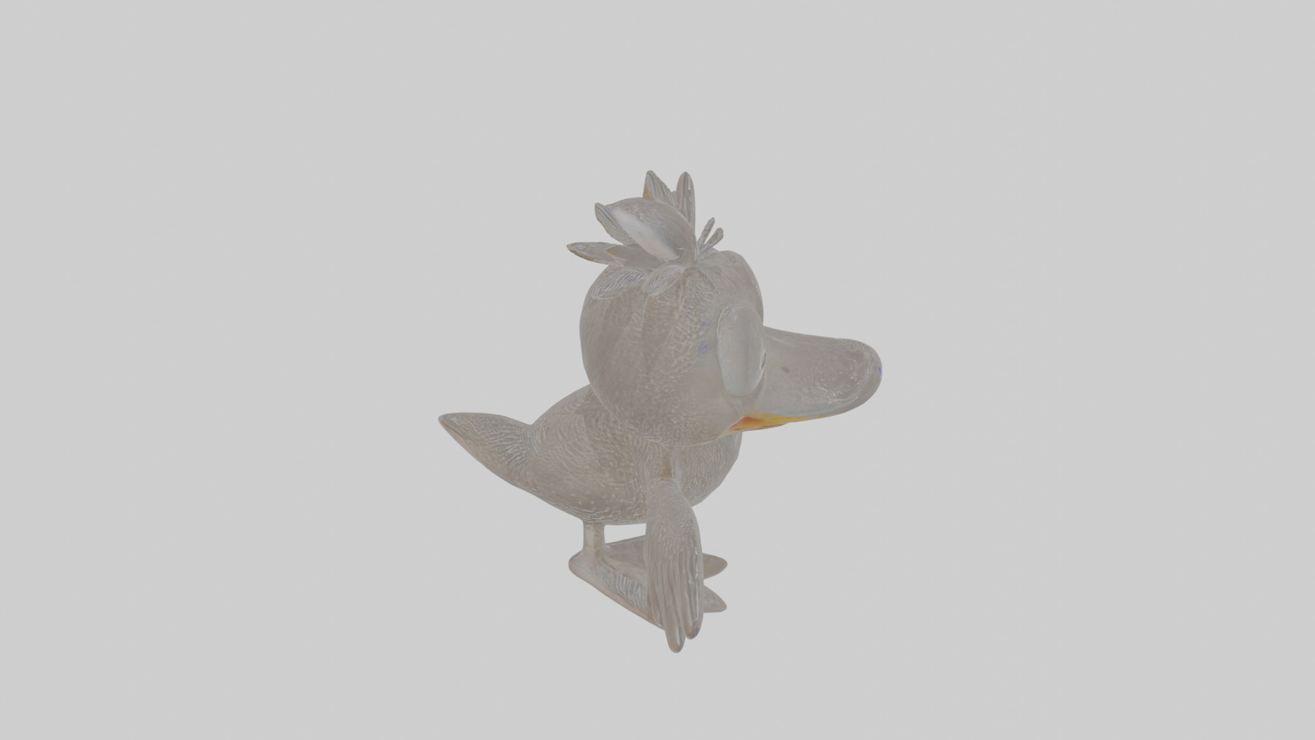 Cartoon Loon Low-poly 3D model_28