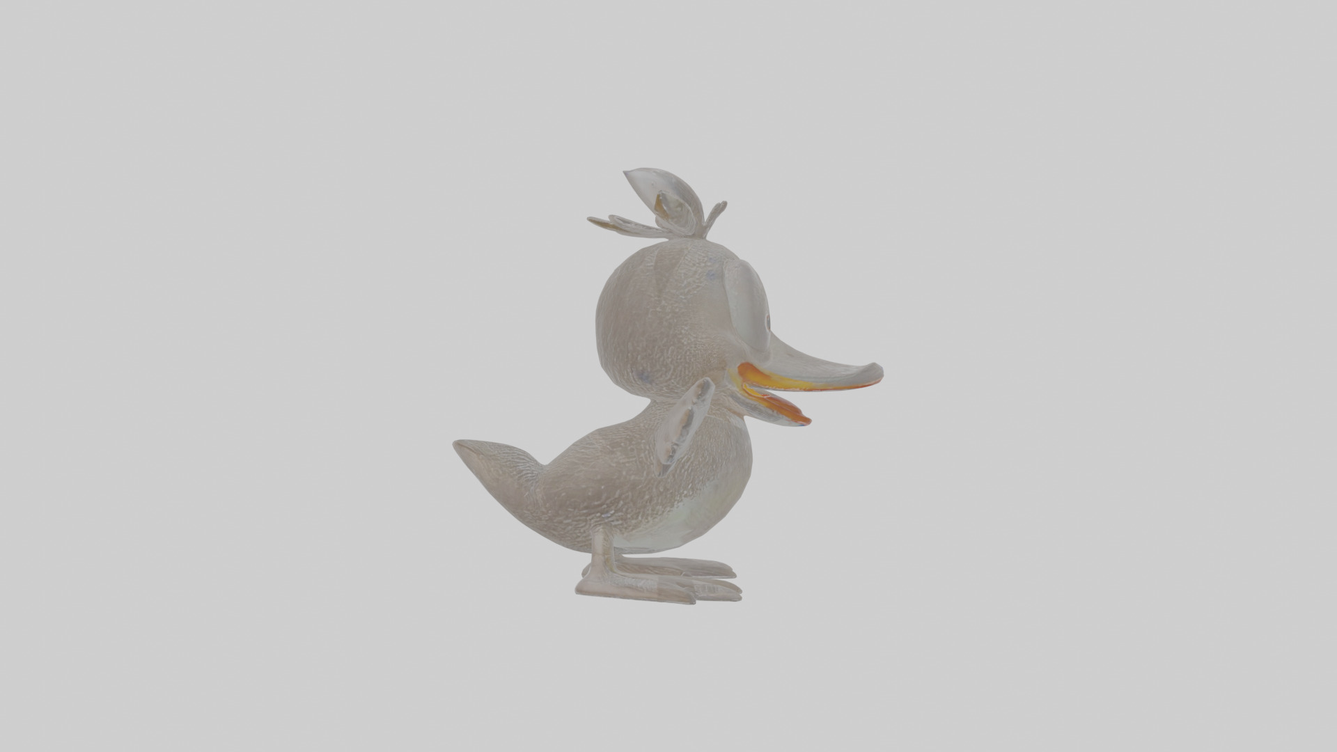 Cartoon Loon Low-poly 3D model_22