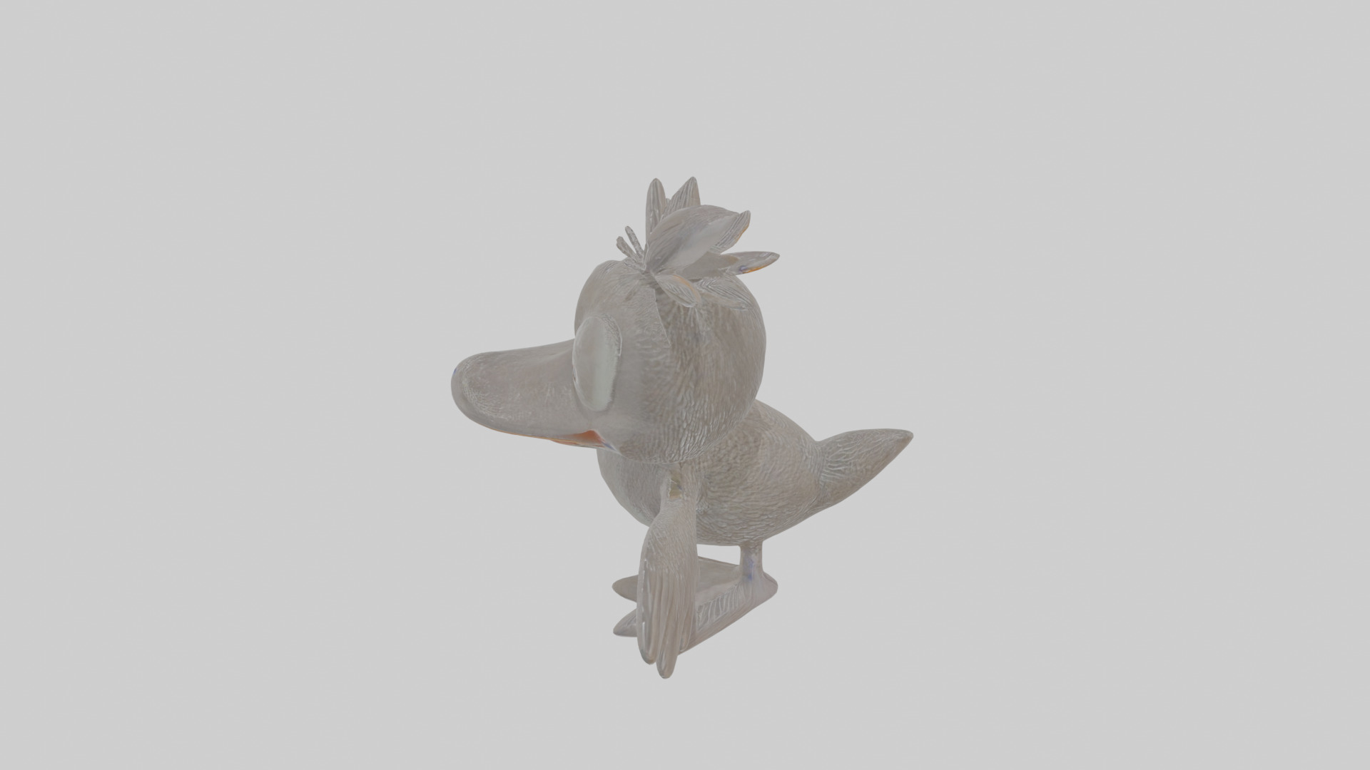 Cartoon Loon Low-poly 3D model_26