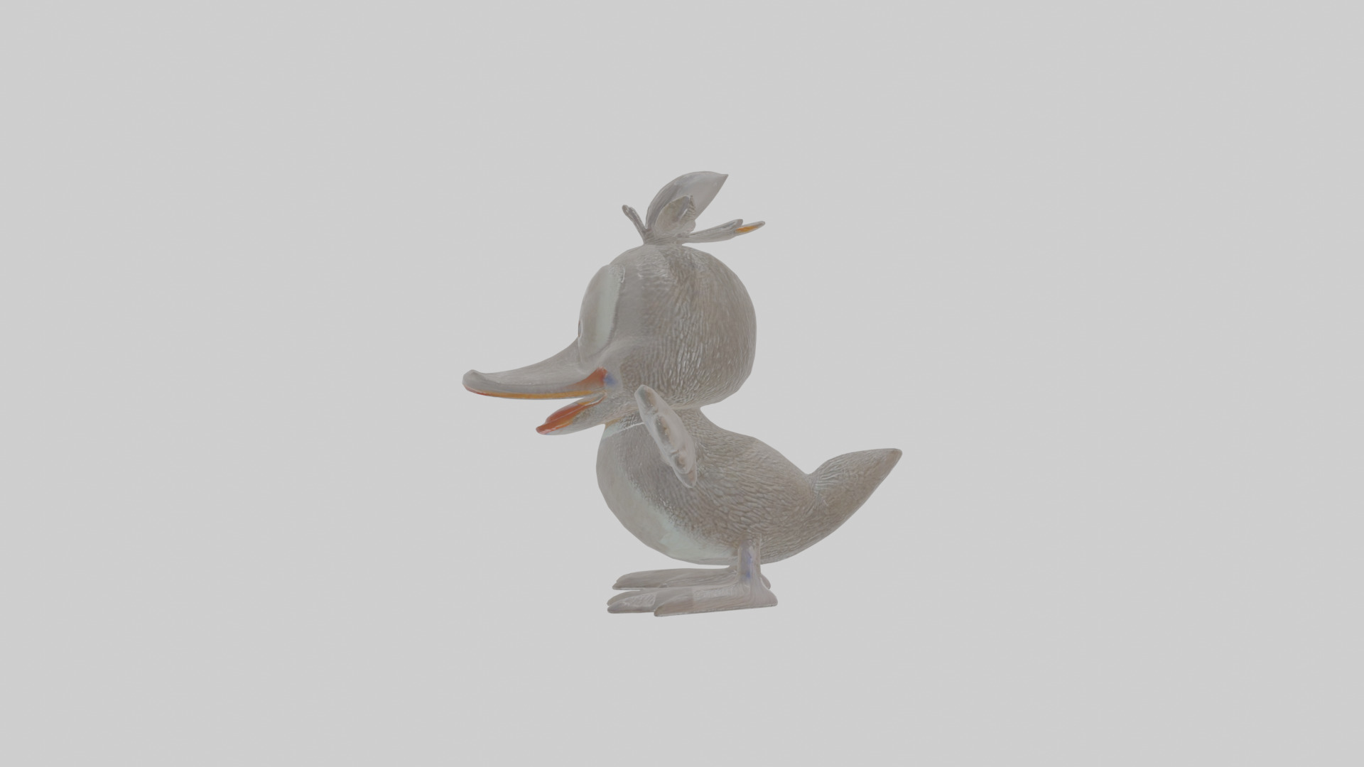 Cartoon Loon Low-poly 3D model_21