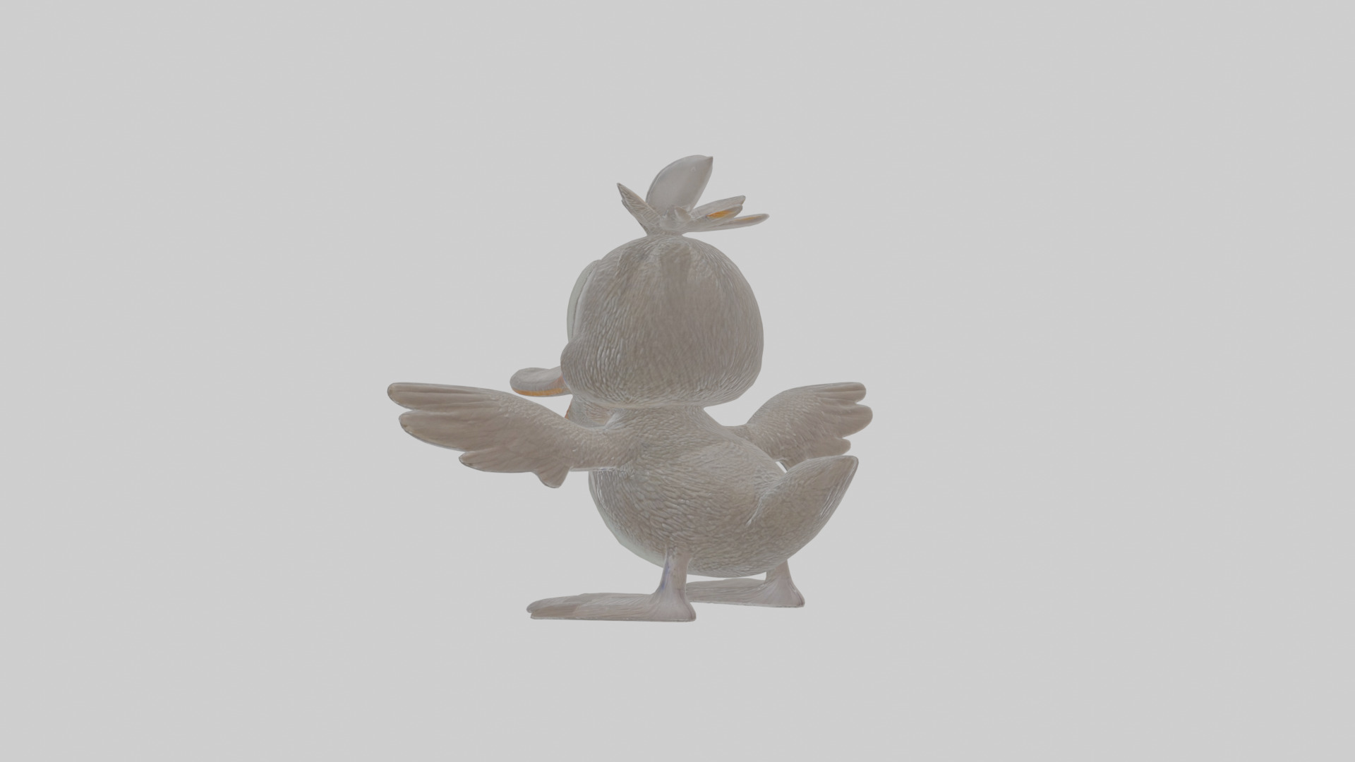 Cartoon Loon Low-poly 3D model_2
