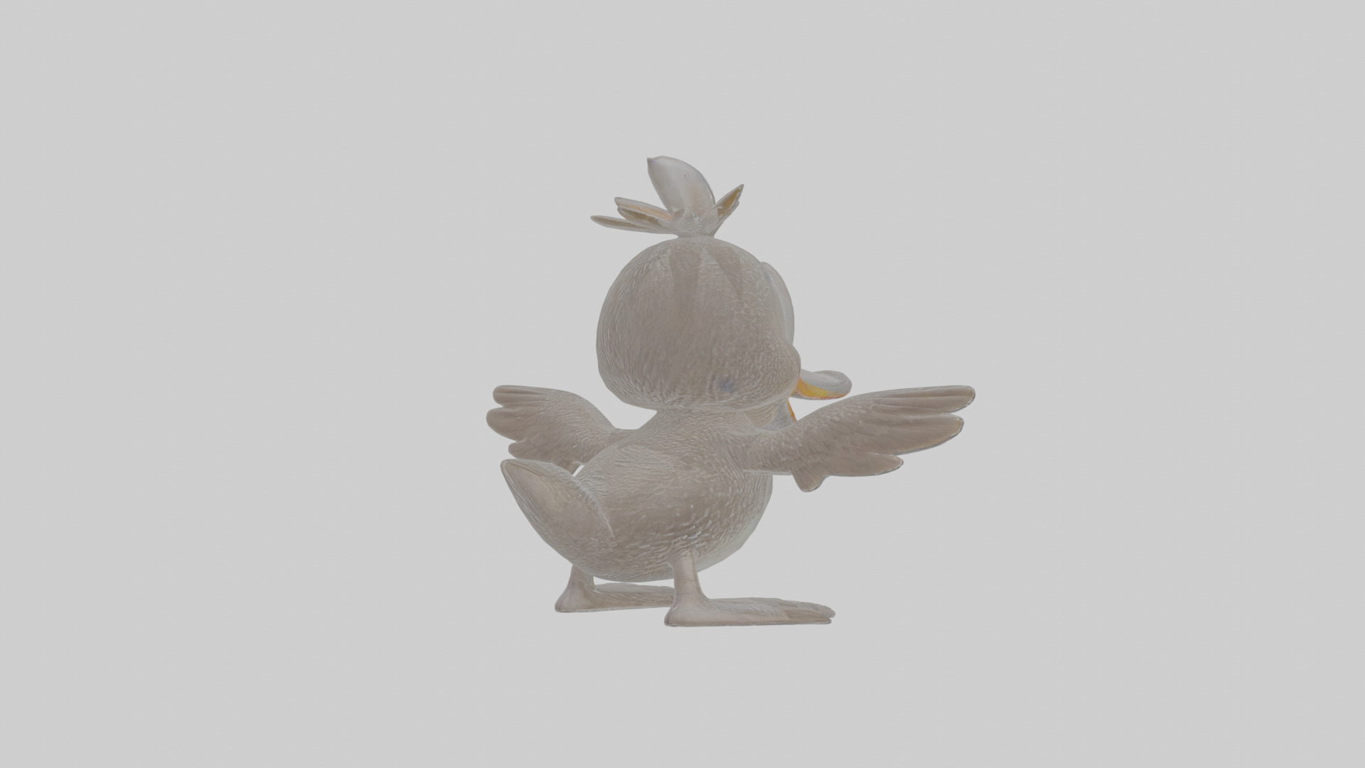 Cartoon Loon Low-poly 3D model_3