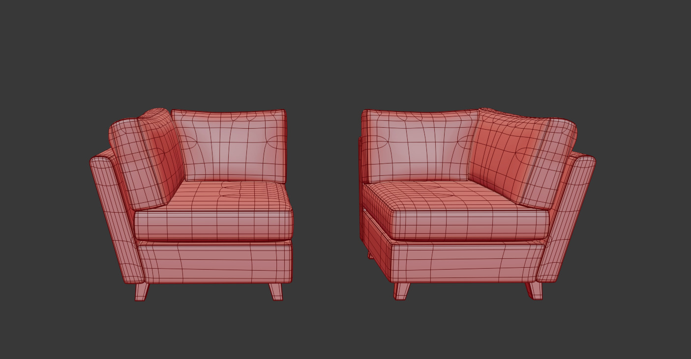 Lori Modular Sectional Pack 3D model_12