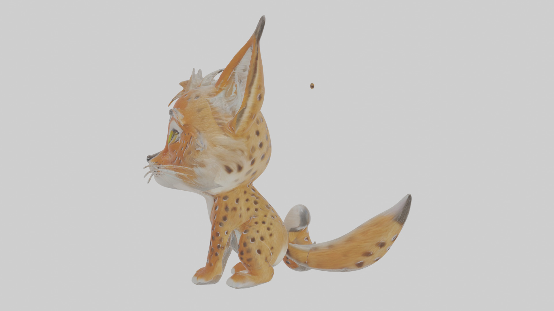 Cartoon Lynx Low-poly 3D model_18