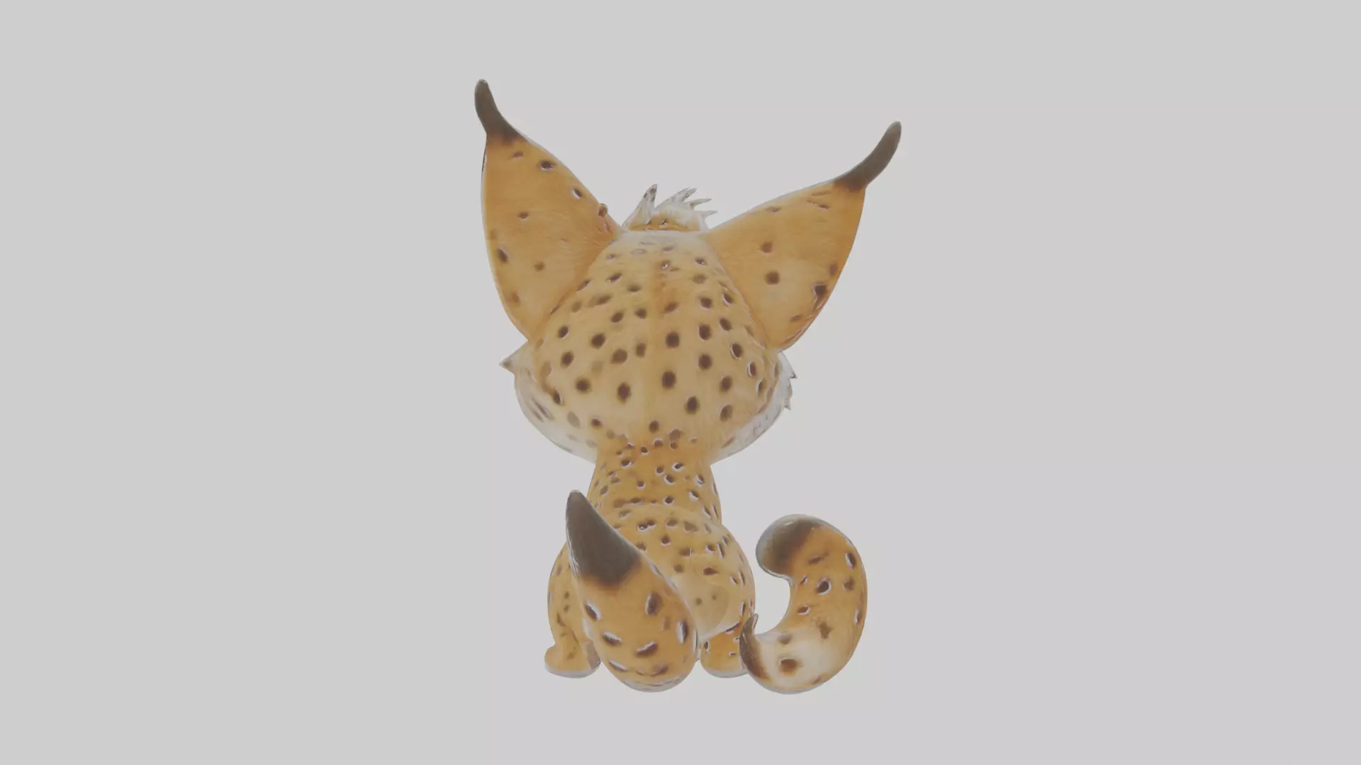 Cartoon Lynx Low-poly 3D model_0