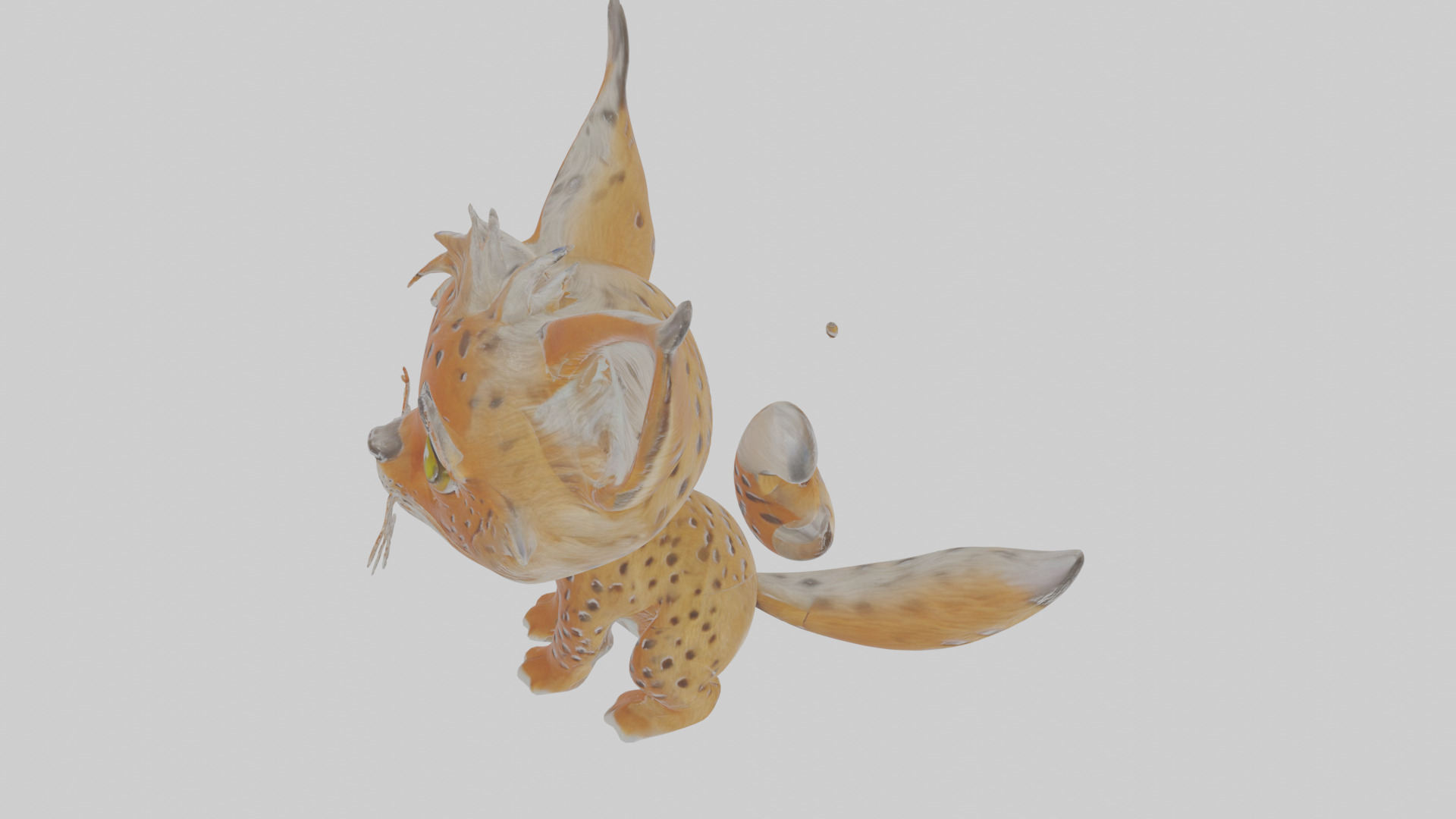 Cartoon Lynx Low-poly 3D model_25