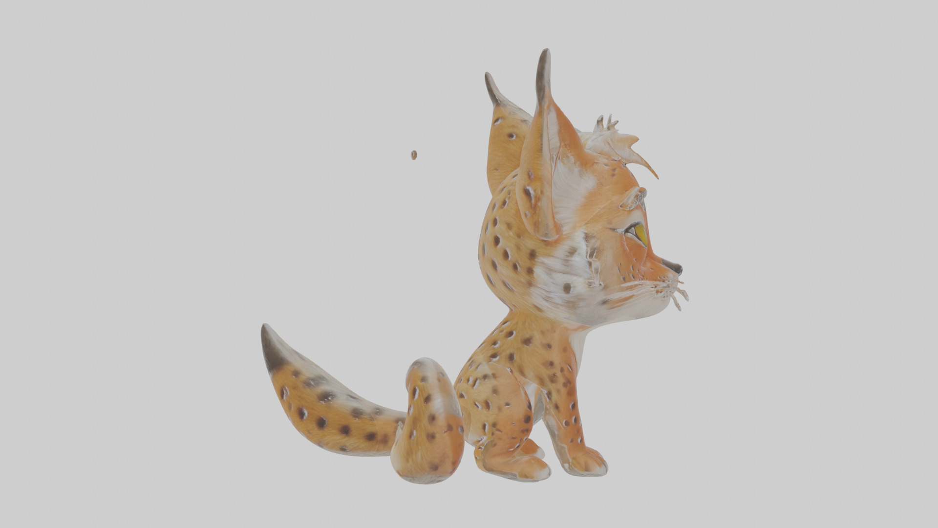 Cartoon Lynx Low-poly 3D model_20