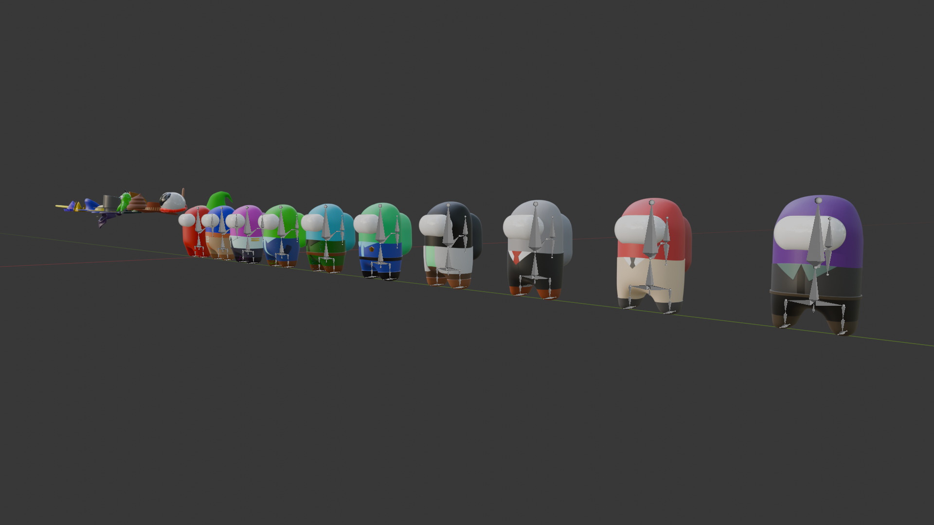 ULTIMATE Among Us Blender Asset Pack 3D model_4