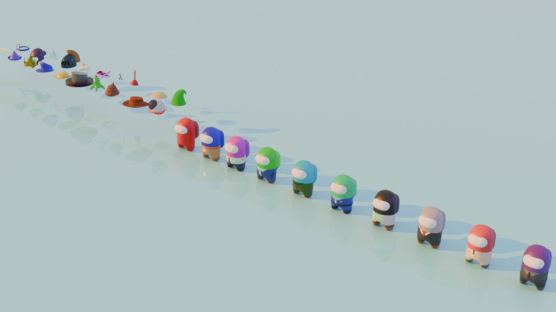 ULTIMATE Among Us Blender Asset Pack 3D model_8