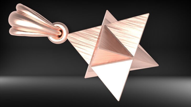 Merkabah star of david pendant 3D print model_4