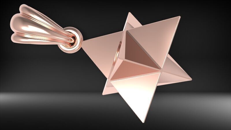 Merkabah star of david pendant 3D print model_16