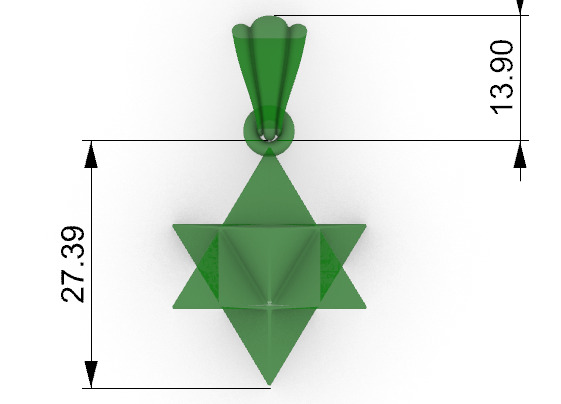 Merkabah star of david pendant 3D print model_19