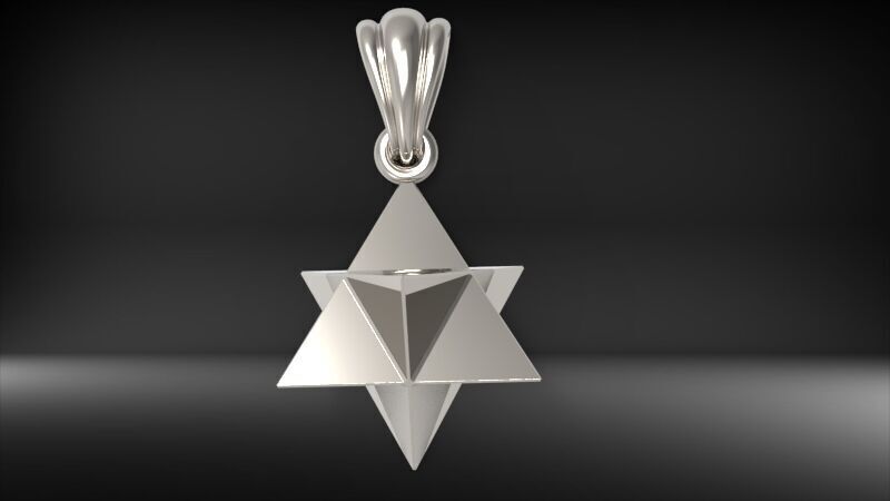 Merkabah star of david pendant 3D print model_3