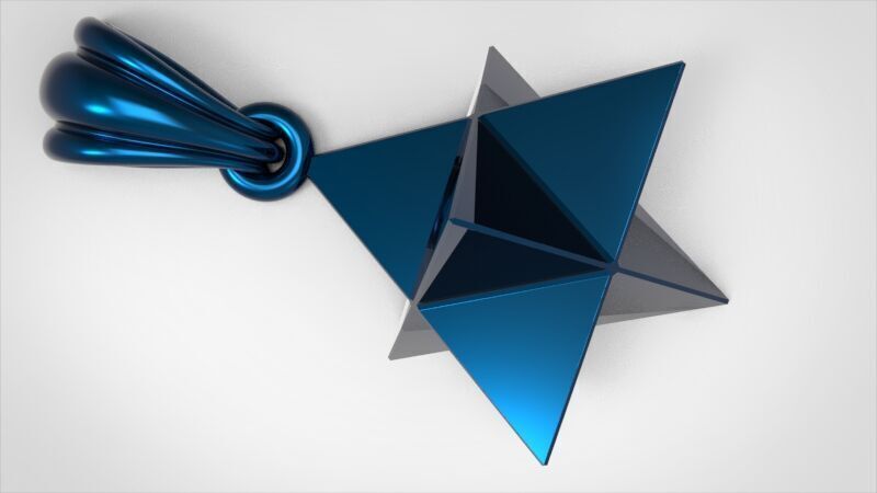 Merkabah star of david pendant 3D print model_18