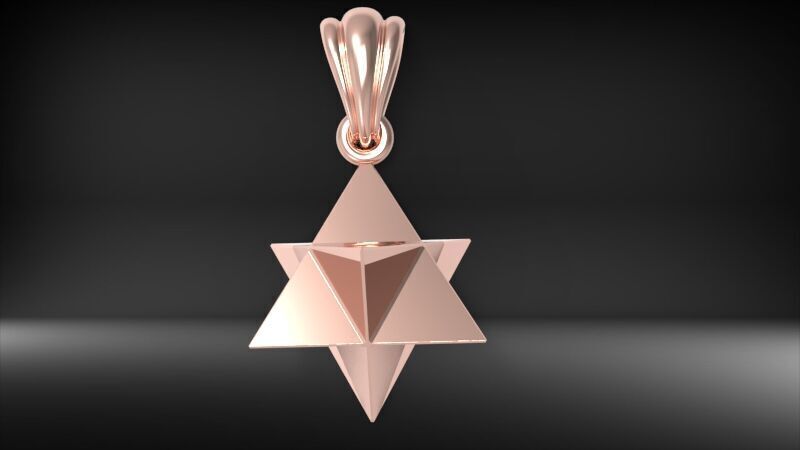 Merkabah star of david pendant 3D print model_5