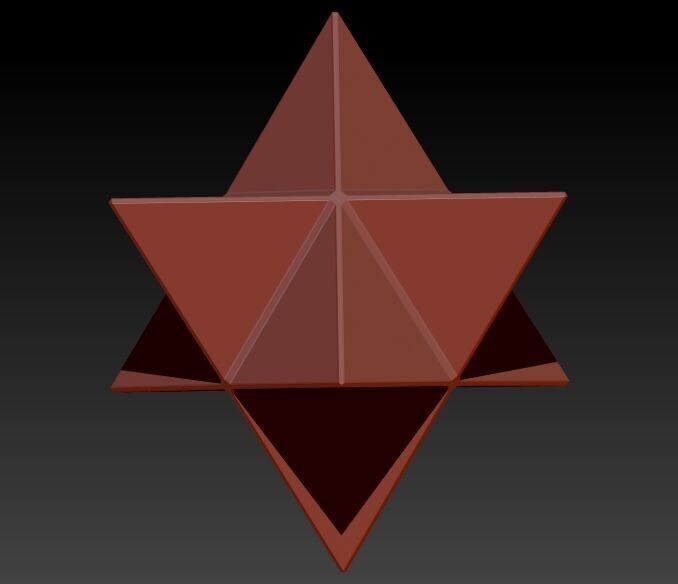 Merkabah star of david pendant 3D print model_9