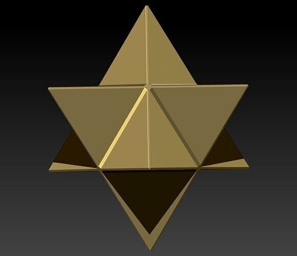 Merkabah star of david pendant 3D print model