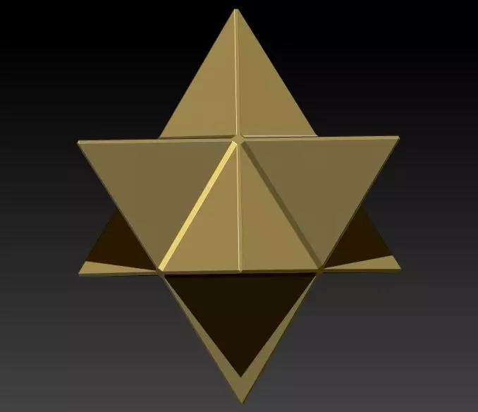 Merkabah star of david pendant 3D print model_0