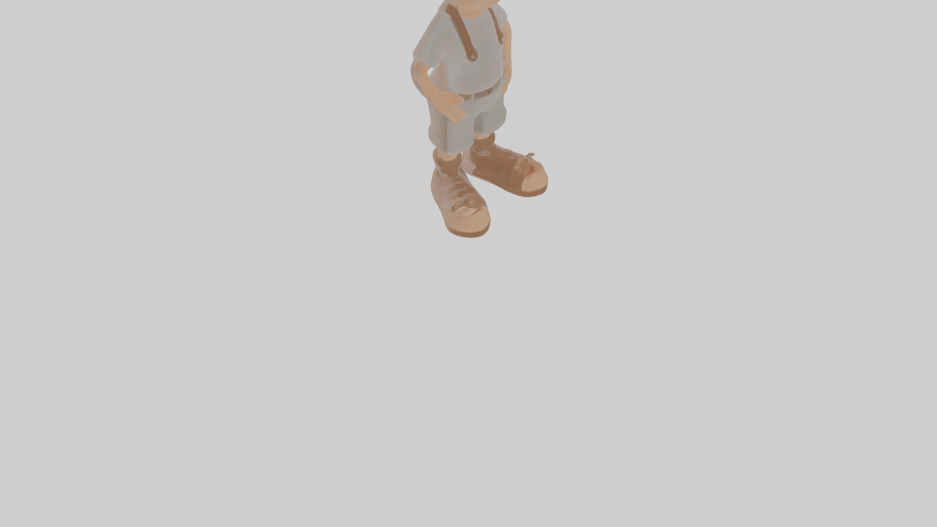 Cartoon Man Low-poly 3D model_6