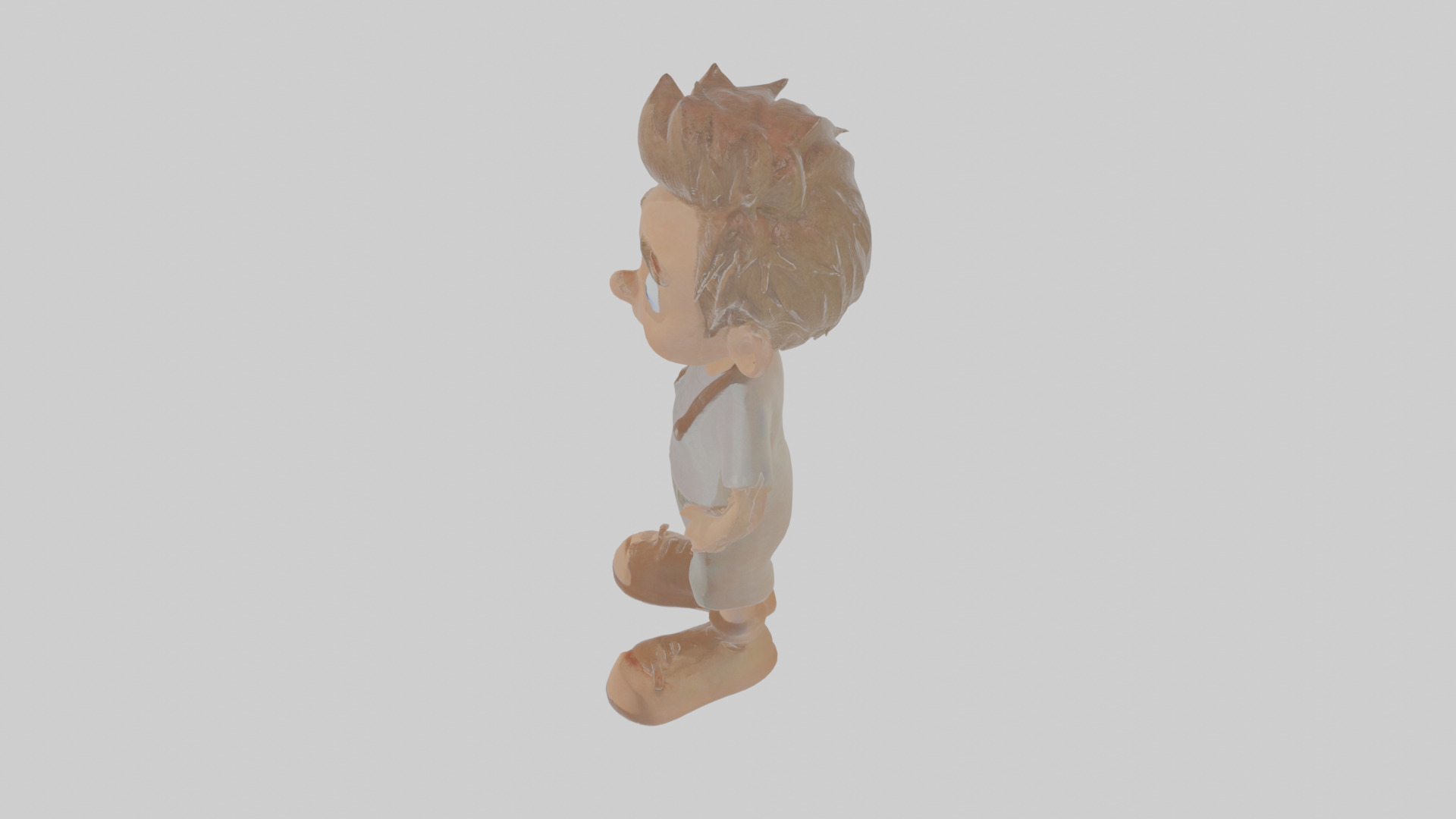 Cartoon Man Low-poly 3D model_25