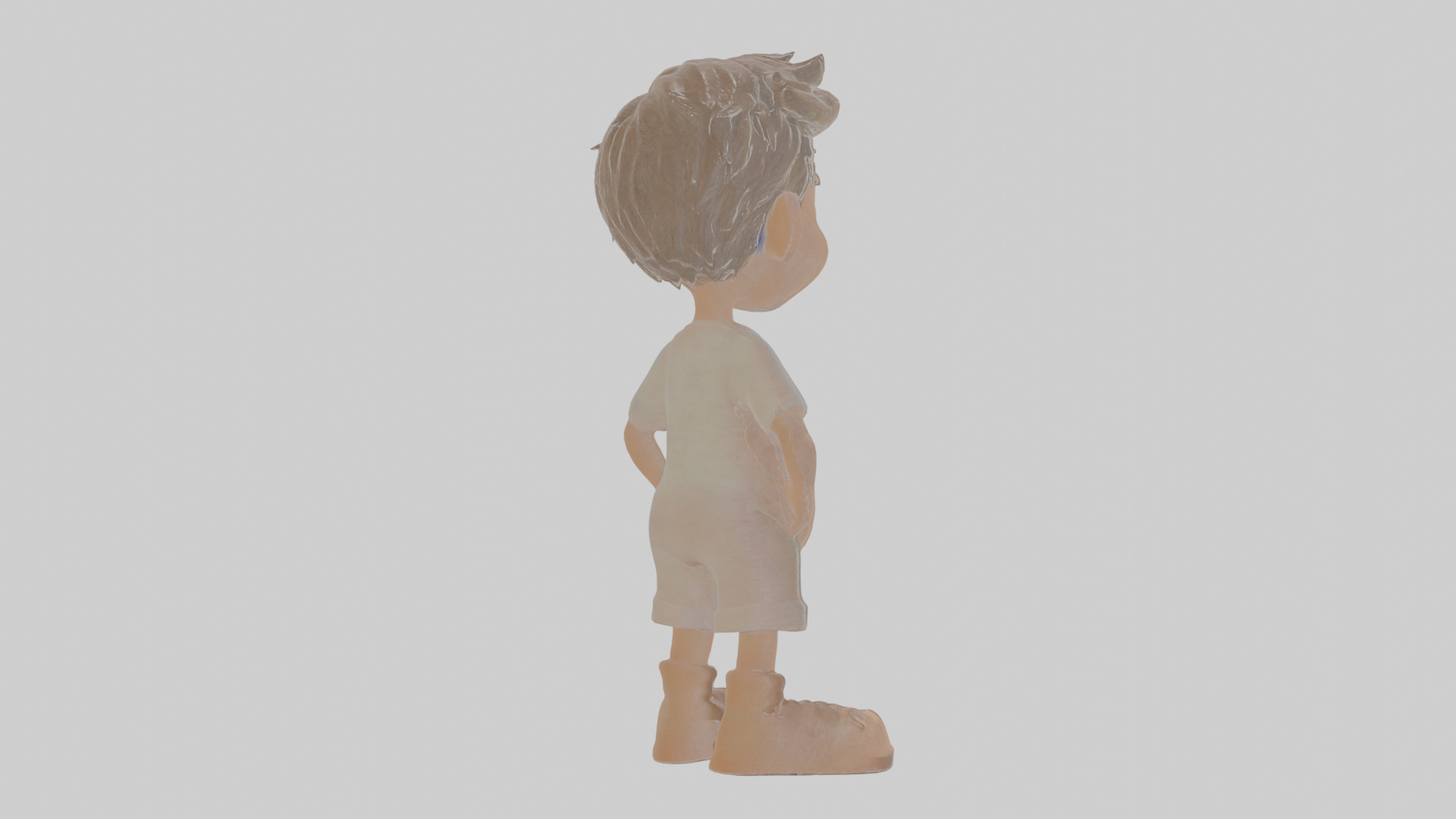 Cartoon Man Low-poly 3D model_2